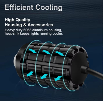 2 PCS Mini Driving Light for Motorcycles, Cars, Jeeps - Spot Light LED Bike Light, Night Vision Projector Lense, Turtle Lights, Fog Light Mini