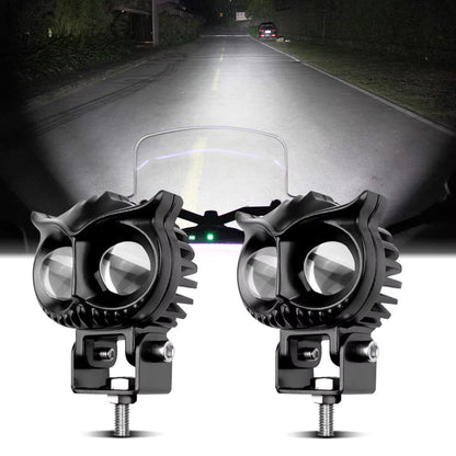 (2 pcs) OWL Shape Fog Yellow-White & Flash light Low & High Beam Owl Plastic Body Spot Light for All Cars And Bikes 9V-60V 40W Ratings 116