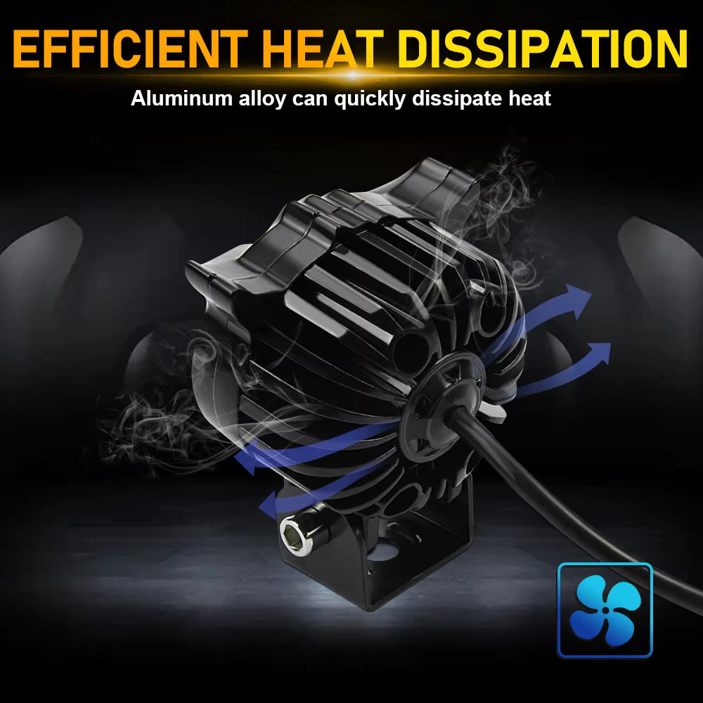 (2 pcs) OWL Shape Fog Yellow-White & Flash light Low & High Beam Owl Plastic Body Spot Light for All Cars And Bikes 9V-60V 40W Ratings 116