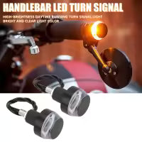 2pcs 12V Motorcycle LED Handlebar End Turn Signal Light Red Blue Handle Grip Bar Blinker Side Marker Lamp Lighting