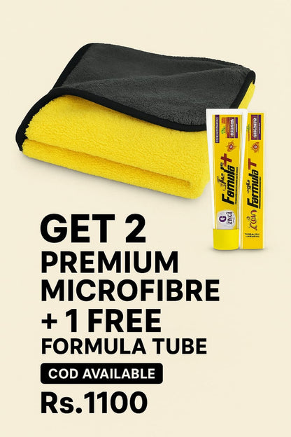 "2x Premium Microfiber Cloth - Ultra soft, Scratch-free, Super Absorbent"