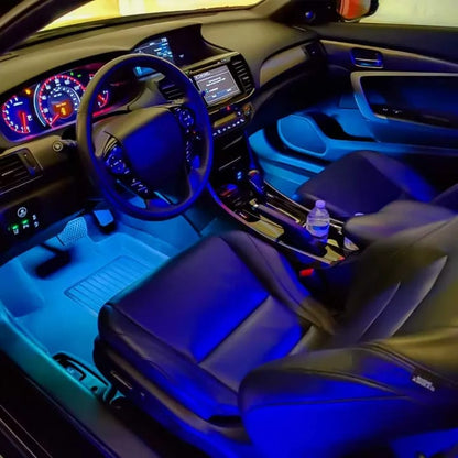 Car & Bike Rgb  12V Led Strip 4pcs 5v Automobile Atmosphere Lamps Remote Control