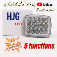 24 LED Super Bright Headlight with 5 Function Fog Light Flasher Daylight for Motorcycle CG 125 CD 70