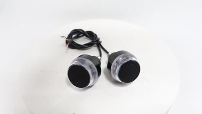 2pcs 12V Motorcycle LED Handlebar End Turn Signal Light Red Blue Handle Grip Bar Blinker Side Marker Lamp Lighting