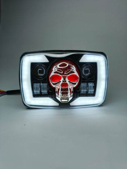 Skull headlight beam projecter for motorcycle cd70 cg125