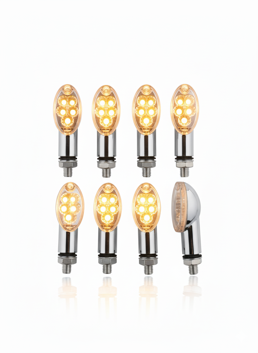 Motorcycle Turn Signals (4 pcs) Indicator Light For Motorcycle Cd70/ CG125