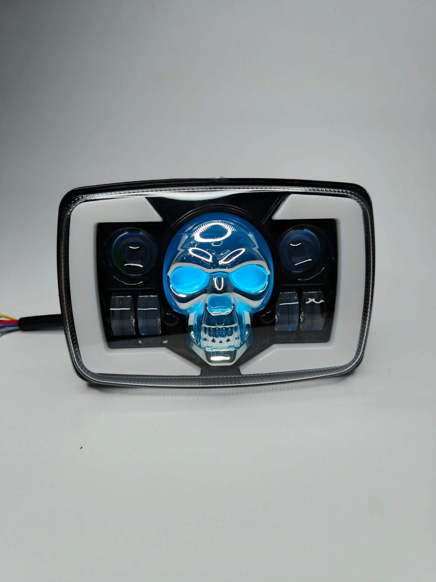 Skull headlight beam projecter for motorcycle cd70 cg125