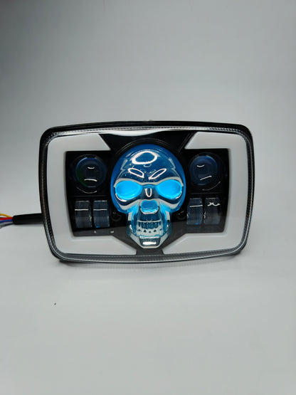Skull headlight beam projecter for motorcycle cd70 cg125