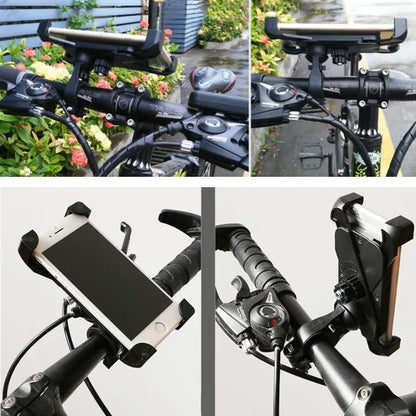 Universal Motorcycle Bike & Bicycles Mobile Phone Holder Stand for Handlebar Driving / Navigation for All Smart phones