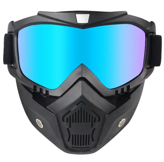 Face Helmet Mask Googles Face Mask Fog-proof Warm Goggles Mask Stylish Motorcycle Riding Helmet, Full Face Mask Shield Glasses