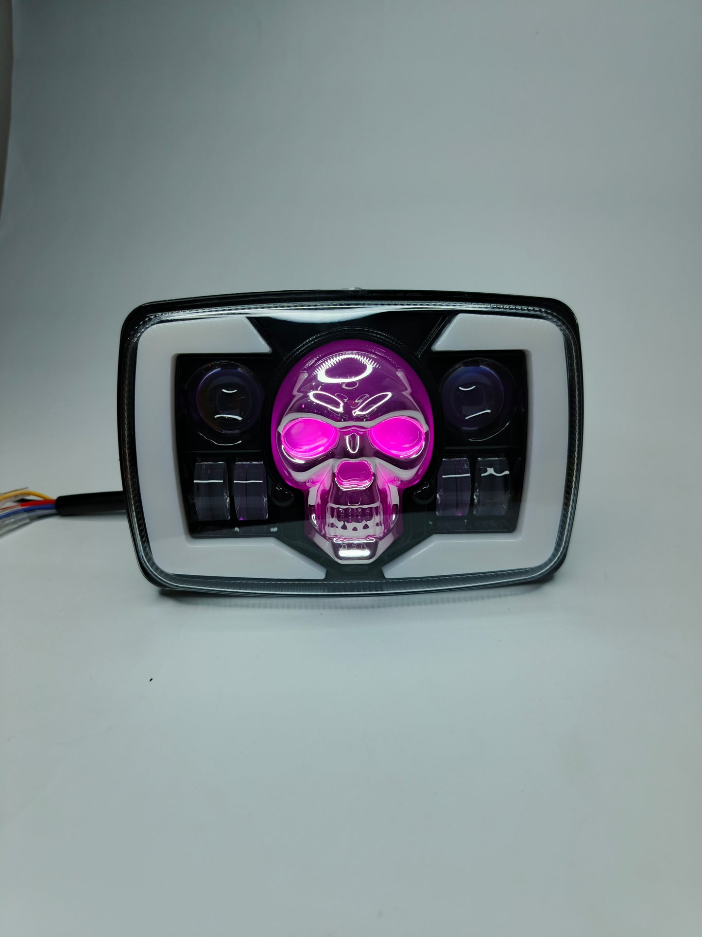 Skull headlight beam projecter for motorcycle cd70 cg125